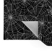 Spiderwebs - white on black