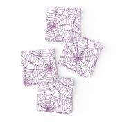 Spiderwebs - purple on white