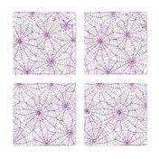 Spiderwebs - purple on white