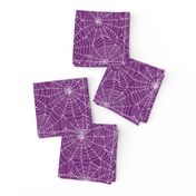 Spiderwebs - purple on white