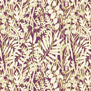 Foliage in Purple and Cream