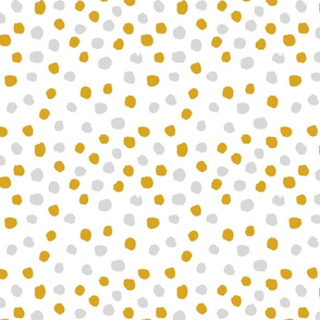 yellow and grey dots coordinate mustard and grey dots fabric