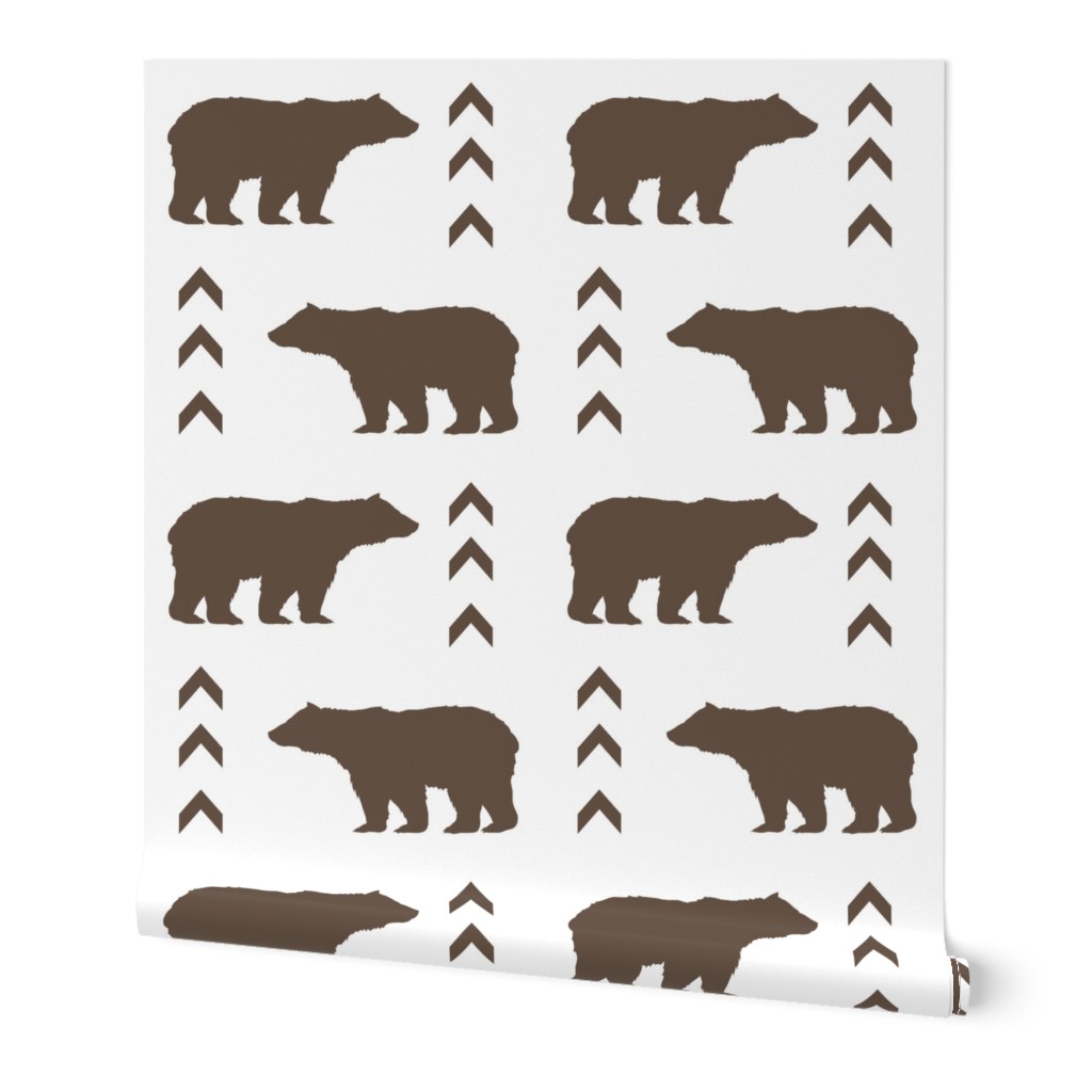 bears brown bears chevron stripes boys nursery baby kids outdoors fabric camping