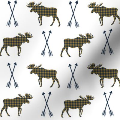 moose arrows checked arrows moose design boys nursery camping