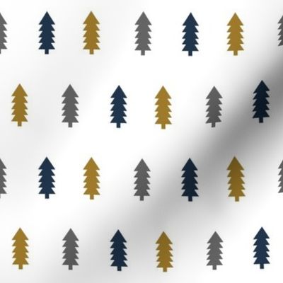 trees forest gold charcoal navy blue tree fabrics navy blue fabrics