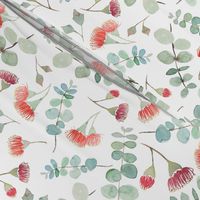 Watercolor eucalyptus silver scatter