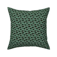 geometric bear // viridian green bear with triangles for gender neutral cool scandi kids and home decor textiles