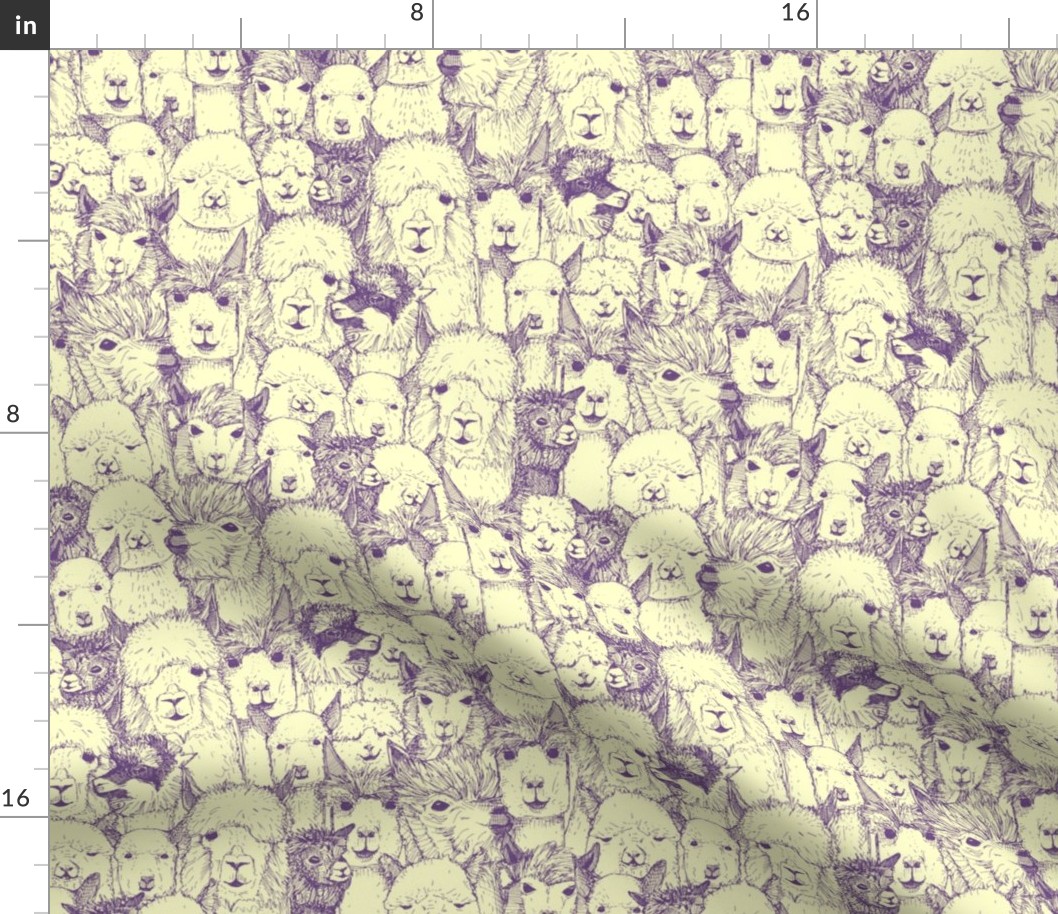 just alpacas purple cream small