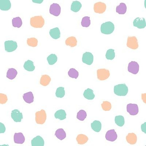 dots purple pastel lilac baby painted dots painterly abstract artist dots baby girls nursery