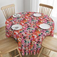 Flamingoes in Orange and Pink - EXTRA LARGE