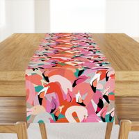 Flamingoes in Orange and Pink - EXTRA LARGE