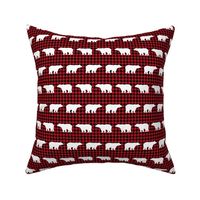 buffalo plaid bears kids nursery bear nursery red and black hunting camping outdoors