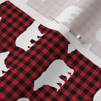 buffalo plaid bears kids nursery bear nursery red and black hunting camping outdoors