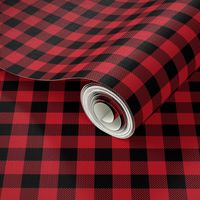 buffalo plaid black and red kids cute nursery hunting outdoors camping red and black plaid checks