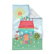 Happy House Tea Towel