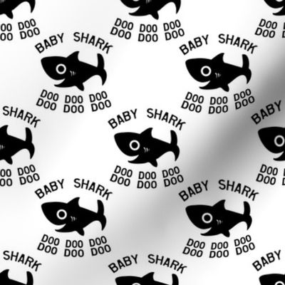 Baby Shark Doo Doo Doo white and black