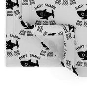 Baby Shark Doo Doo Doo white and black