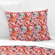 Flamingoes in Orange and Pink - LARGE