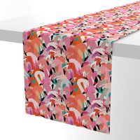 Flamingoes in Orange and Pink - LARGE