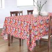 Flamingoes in Orange and Pink - LARGE