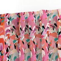 Flamingoes in Orange and Pink - LARGE