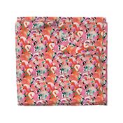 Flamingoes in Orange and Pink - LARGE