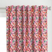 Flamingoes in Orange and Pink - LARGE