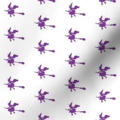 Witch Silhouettes – Purple on White