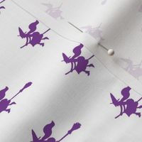 Witch Silhouettes – Purple on White