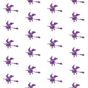 Witch Silhouettes – Purple on White