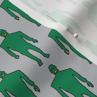 Zombies - green on grey
