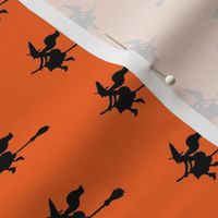 Witch Silhouettes – Black on Orange