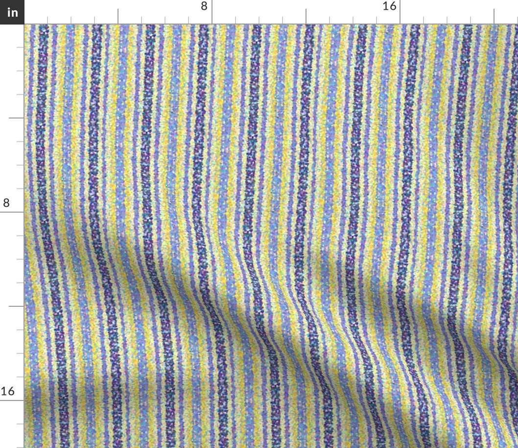 FNB1 - Mini Stripes of Digital Glitter in Lemon Yellow - Violet - Lengthwise