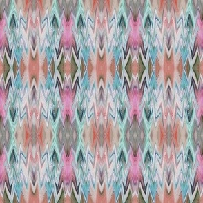 SRD3 - Small - Shards of Light in Aqua, Pink, Coral and Olive Green
