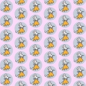 Lil Mouse Quilt Print ? Polka dot Cheese Dress  