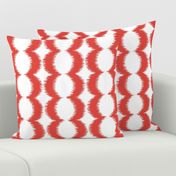 Wave Vertical Ikat - Red and White