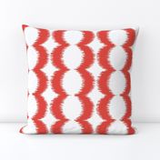 Wave Vertical Ikat - Red and White