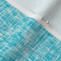 Aqua + White linen weave by Su_G_©SuSchaefer