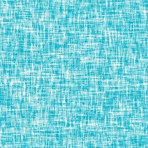 Aqua + White linen weave by Su_G_©SuSchaefer