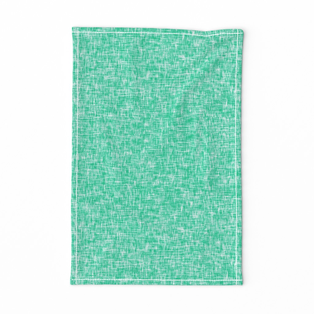 Emerald Isle linen weave (emerald + white) by Su_G_©SuSchaefer