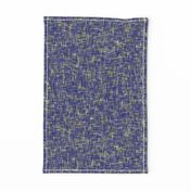 Indigo, acid yellow + white tweedy linen weave by Su_G_©SuSchaefer