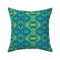 French Provencal Print in Blue and Green