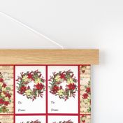 poinsettia gift tag