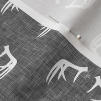 antlers on grey linen (90) 