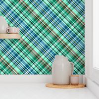 Mainly Mint Green and Blue Madras Plaid