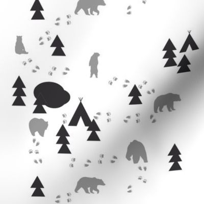 Bear Trail // Black & Grey