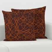 lines and loops - brown orange