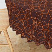 lines and loops - brown orange