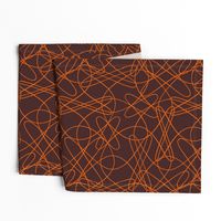 lines and loops - brown orange