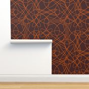 lines and loops - brown orange